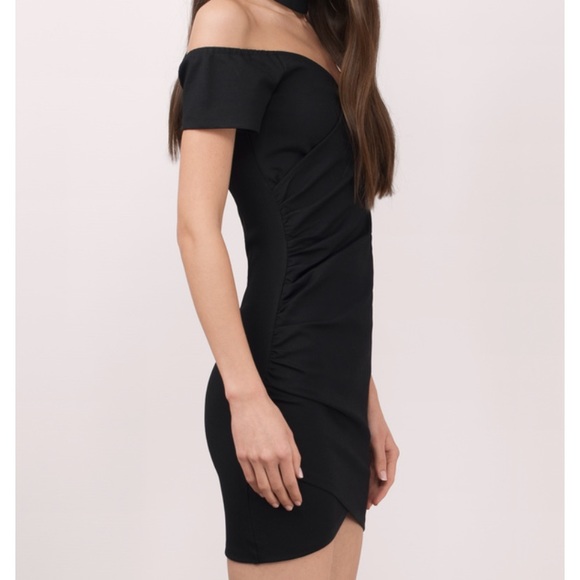 Tobi - Off Shoulder Black Dress with Choker (NEW) - Picture 2 of 4